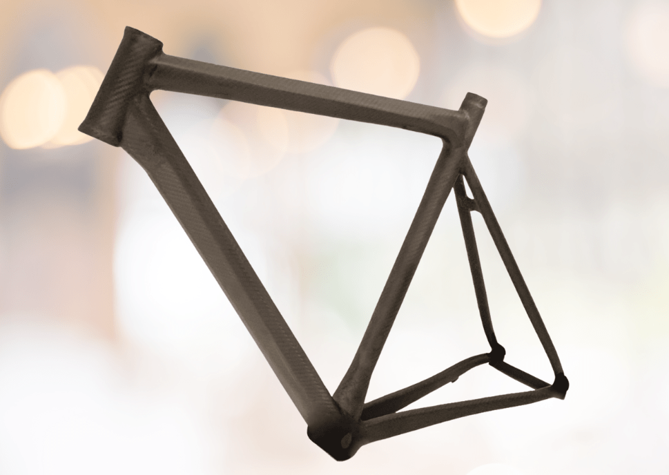 Thermoplastic carbon fiber bike frame